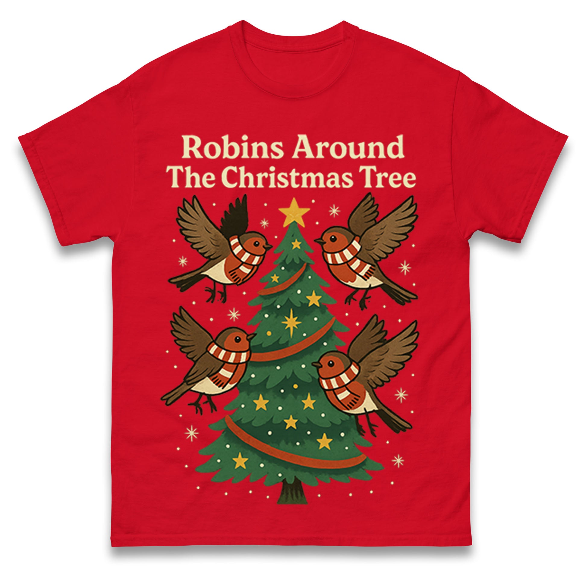 Robins Around The Swindon Tree Cheltenham Town Christmas T Shirt Tshirt Mens Womens Unisex Tops Tees S