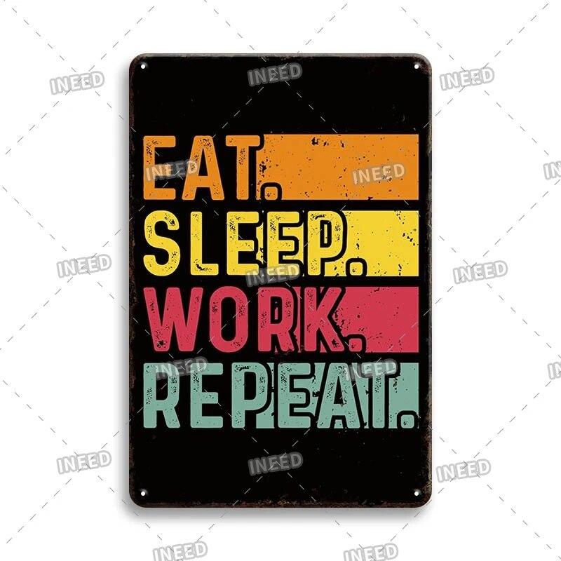 Funny Sentence Tin Sign Decorative Vintage Shabby Metal Sign Decor Metal Plate for Garage Man Cave Bar Pub Home Wall Decor