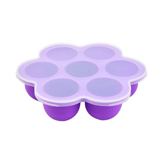 Silicone Popsicle Molds with Sticks 7 Cavity Ice Cube Tray Silicone Molds for Baby Foods Ice Lolly Mold for Pastries