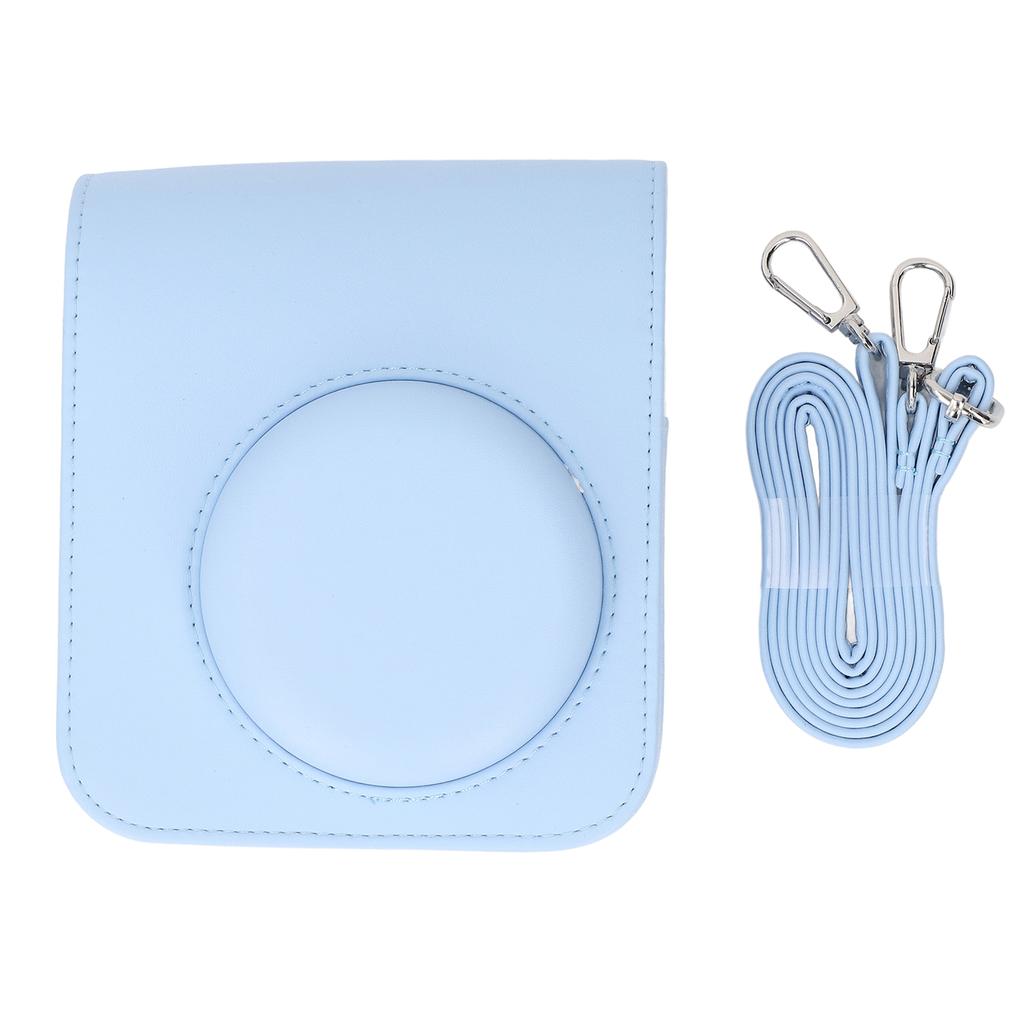 Instant Camera Case Portable Protective Storage Retro PU Leather Bag for Mini12 Photography Blue