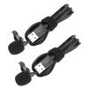 2PCS Professional Wired Wired Lapel Microphone USB Audio Output Clip-On Microphone  for Interview