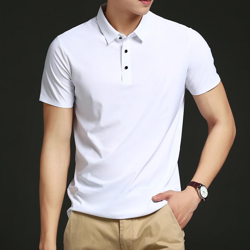 Luxury 18-Color Ice Silk Polo: Unisex Custom 2025 Summer Trendy Lapel Business Short Sleeve