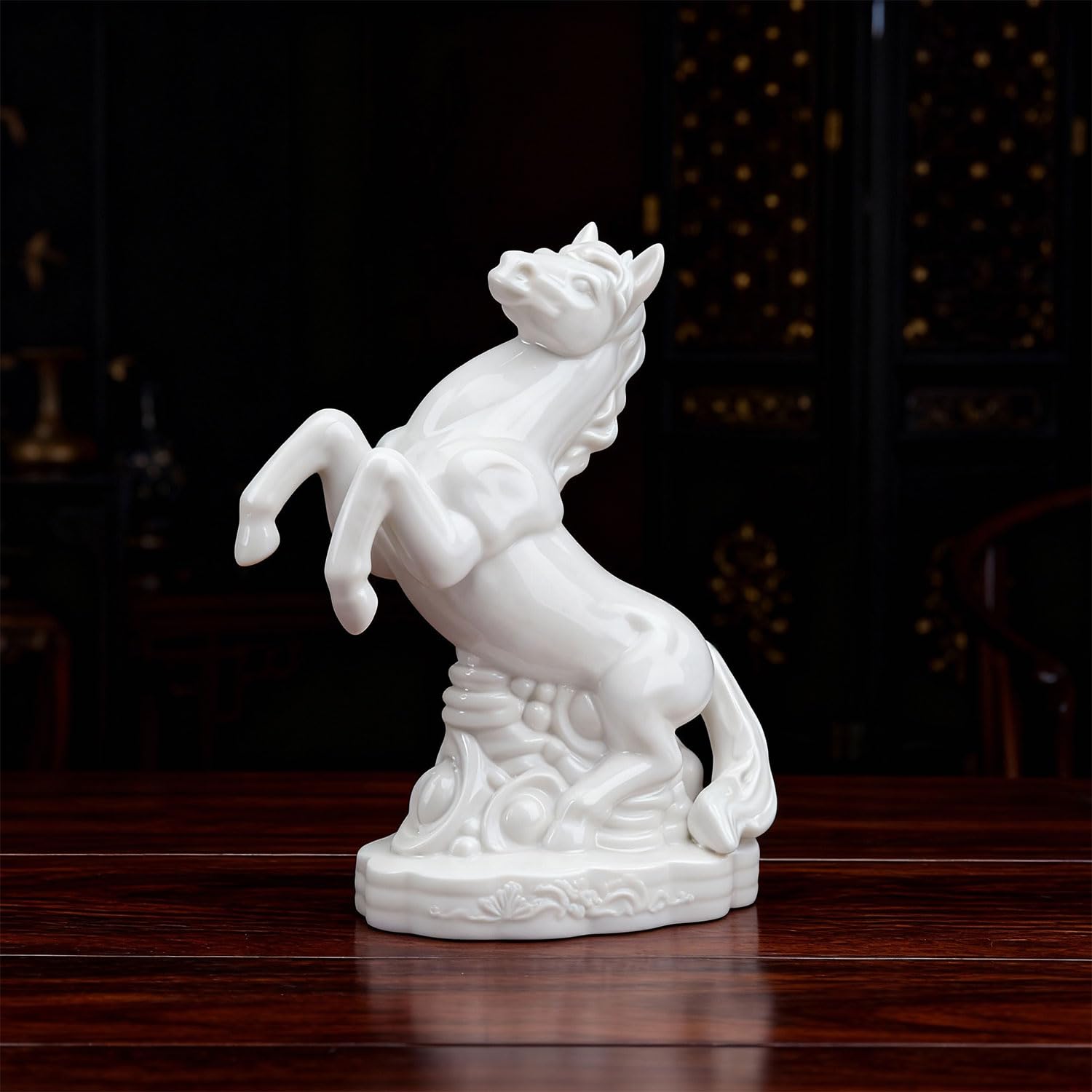 Horse Figurine, Good Luck, Fortune, Horse, 2026 Zodiac Sign, White Horse, Divine Horse, Fortune, Prosperity, Business Prosperity, Business Opening, Ho