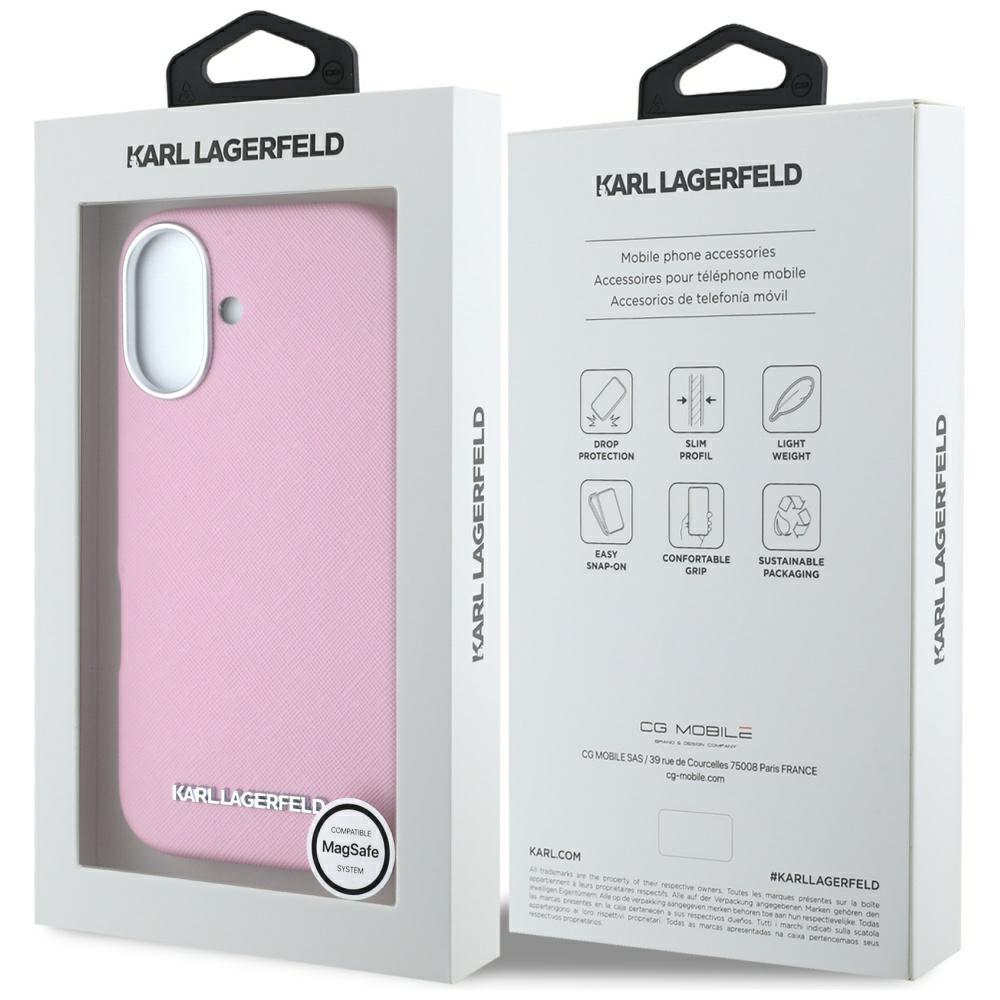 Etui do iPhone 16 Karl Lagerfeld MagSafe Różowy