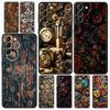 Mechanical Gear Pattern Phone Case for Samsung Galaxy S26 S25 S24 S23 S22 S20 S21 FE Ultra S25 Edge Plus 5G Soft TPU Cover Capas