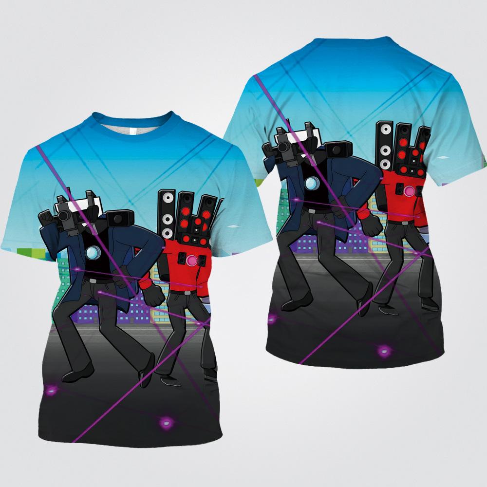 Summer Fashion Women/Men's Casual Game Skibidi Toilet Printed Cosplay Short Sleeve T-shirts
