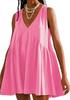2024 Women's Casual Pleated Vest Dress with Pockets