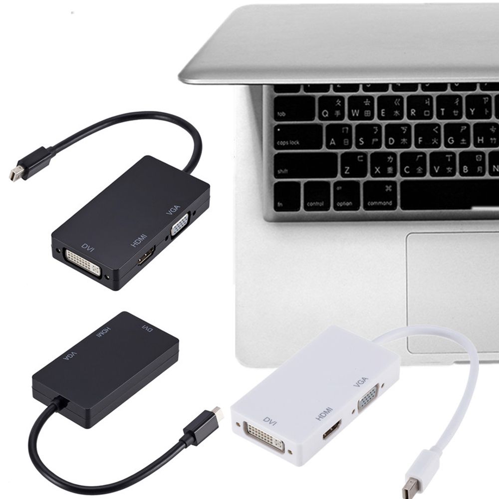 

Адаптеры Мини-концентратор DP HDMI-совместимый адаптер DP-DVI VGA HDMI Кабель-адаптер Видеокабель-конвертер чёрный