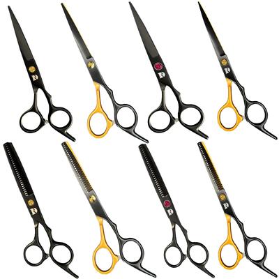 Hair Scissors Set,6.5 Inch Hair Cutting Shears/Thinning Scissors,Salon Haircut Kit With Comb,Sharp Blades Hairdressing