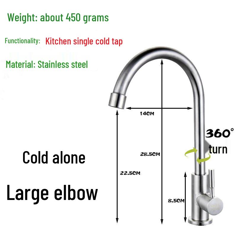 Stainless Steel Kitchen Faucet with Rotating Vegetable Wash Basin