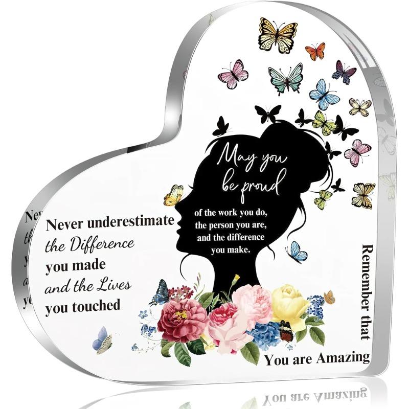 

2D Flat Acrylic Inspirational GiftsDesktop Decoration Plaque, Butterfly, Flower, Home Decor Plaque Hanging Wall Art Decorative Garden Decoration for R 10*10*1CM