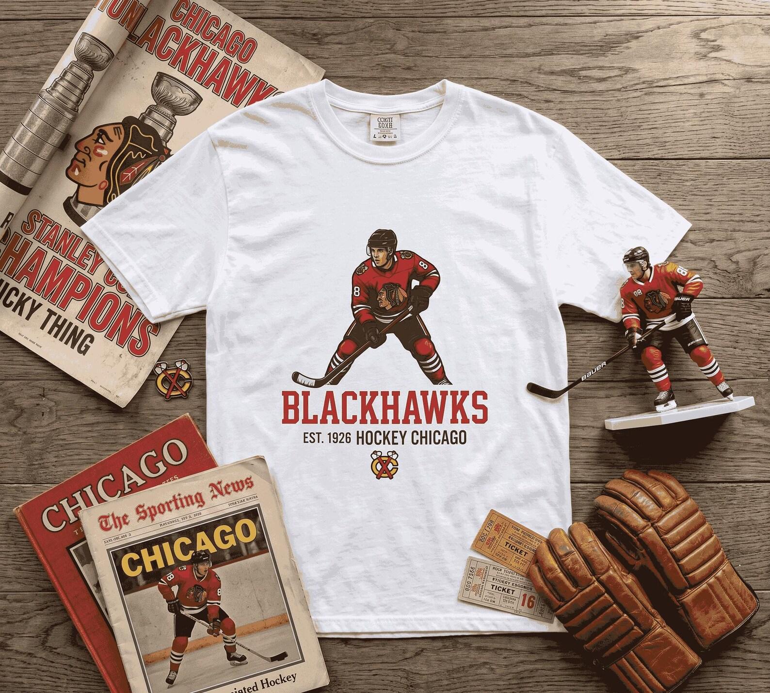 Comfort Colors® Chicago Blackhawks NFL Shirt - Vintage 1926 Graphic Tee 2XL