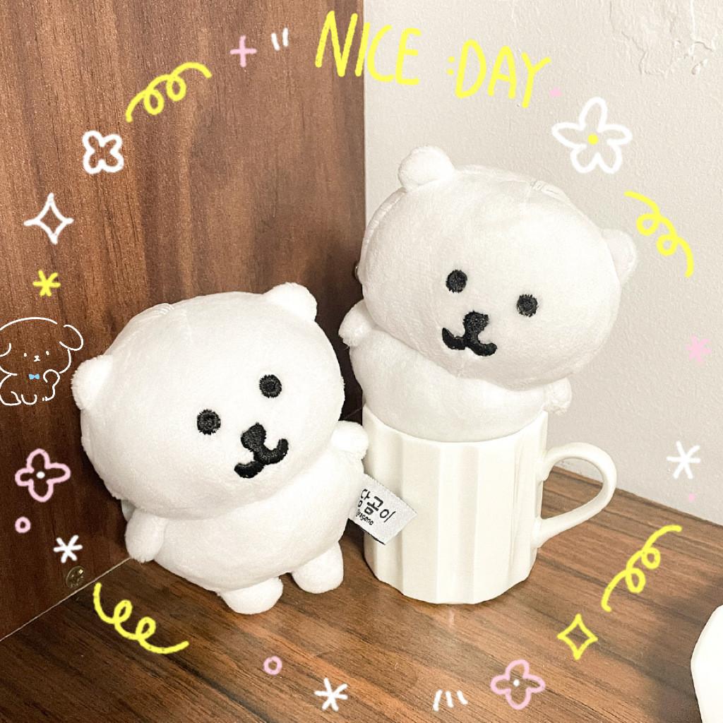 Teddy Bear White Plush Stuffed Toy Animal Doll Backbag Decoration Kids Gifts