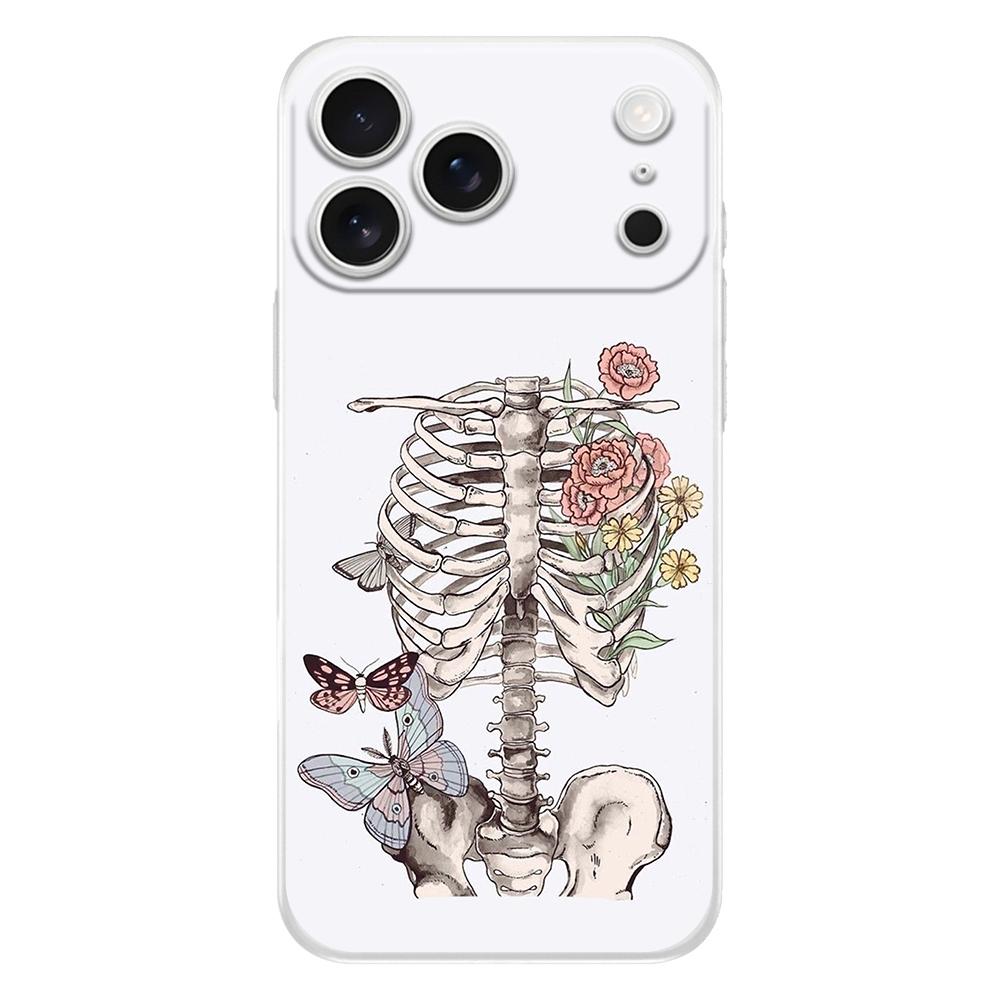 Soft Clear Phone Case For iPhone 17 Air 16E 16 11 15 14 Pro MAX 12 13 7 8 Plus SE Easter Cover Protection Hard Pink Purple Skull