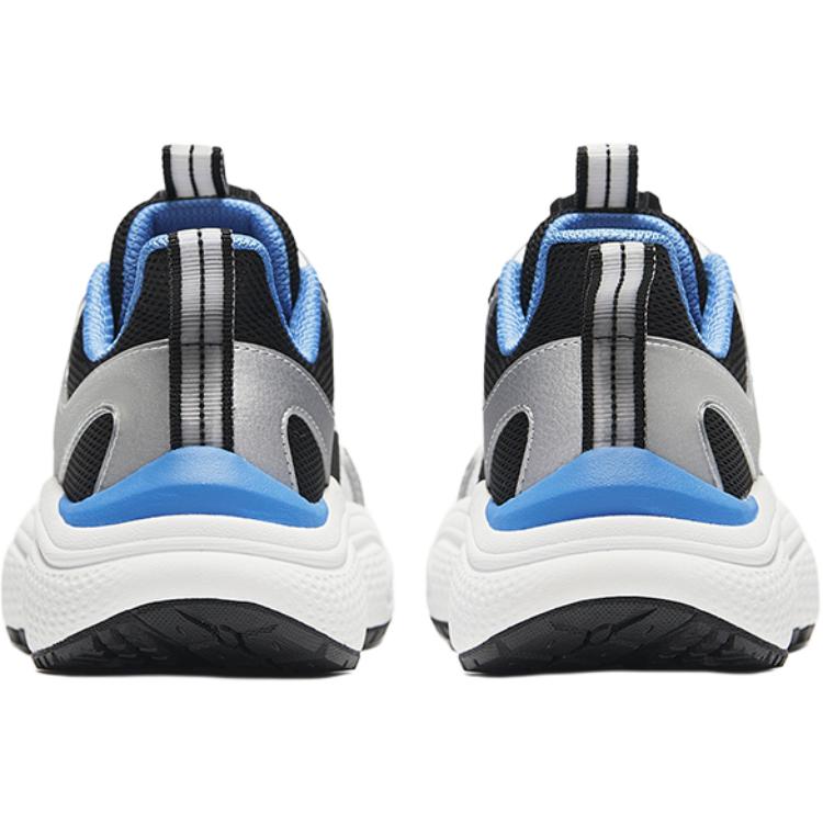 Anta Kids Mesh Fashion Comfortable Lightweight Shock Absorption Low Top Casual Shoes Kids Casual Shoes Black Silver White A12438801-2