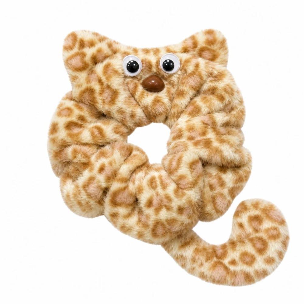 Plush Fabric Plush Cat Headband Cat Shape Plush Scrunchies Kitten Headband  For Girls Women