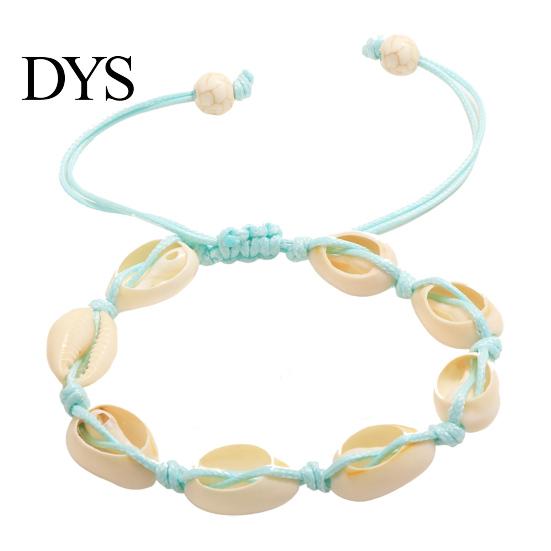 Natural Shell Jewelry for Vacation Handmade Seashell Bracelet, Boho Beaded Adjustable Flexible Rope Bracelets All Sizes Woven String Bracelet