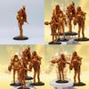 Gold Clock Man Action Figure Hand-made Joint Movable Transforming Clock Man King Toy Decor 17cm Pvc