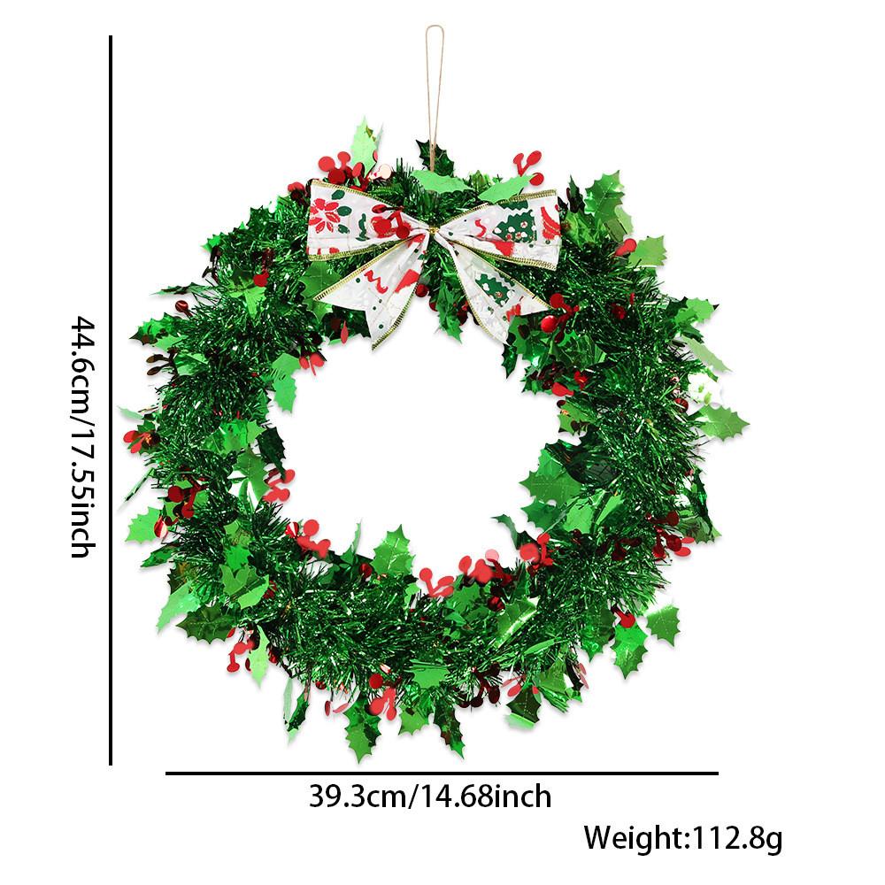 Festive Christmas Handmade Holiday Wreath With Rich Red And Green Textiles Berries And