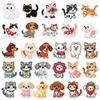56 Cute Kawaii Cartoon Cat & Dog Stickers: Creative Decor for Water Cups, Refrigerators & Planners