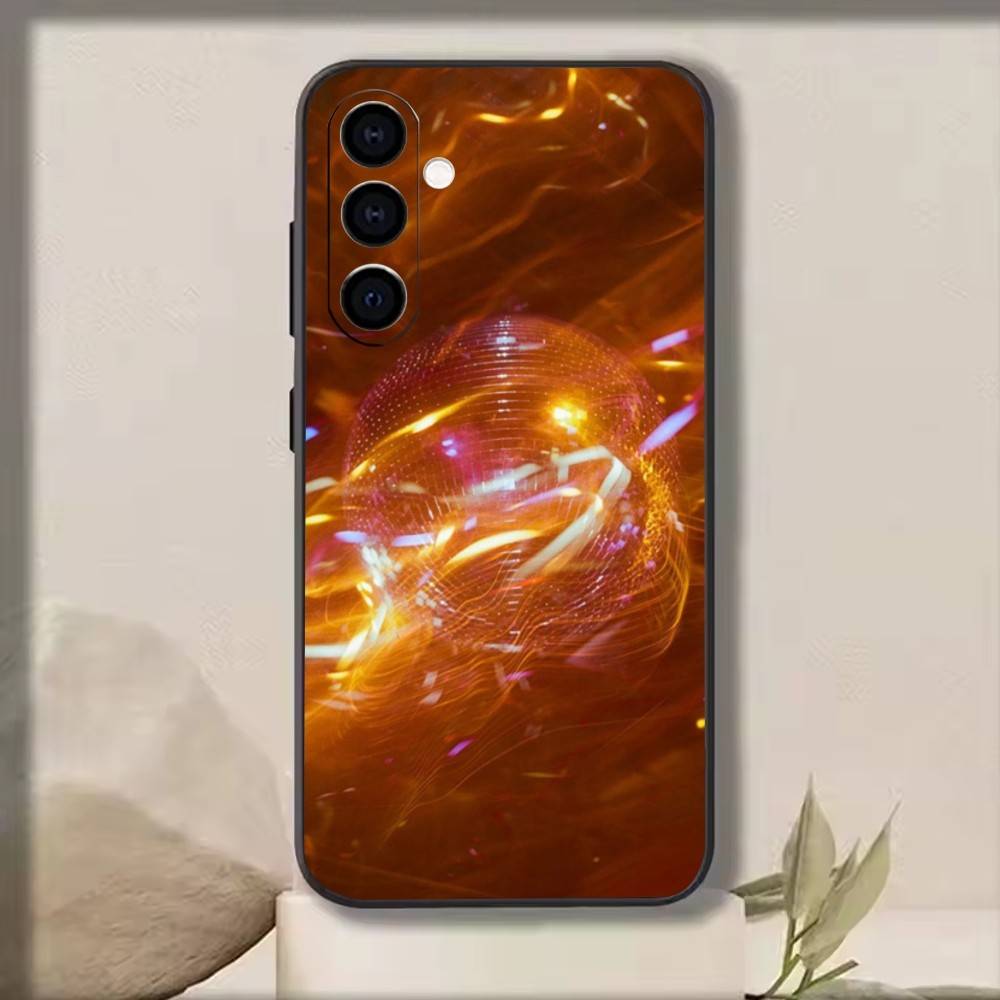 Retro Amber Texture Laser   Phone Case Black Silicone Soft For Samsung Galaxy A73,A72,A71,A70,A53,A52,A51