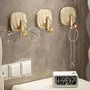 4 Pieces Set Strong Load-bearing Bathroom Hook Luxury Self Adhesive Hook  Home Organization Use
