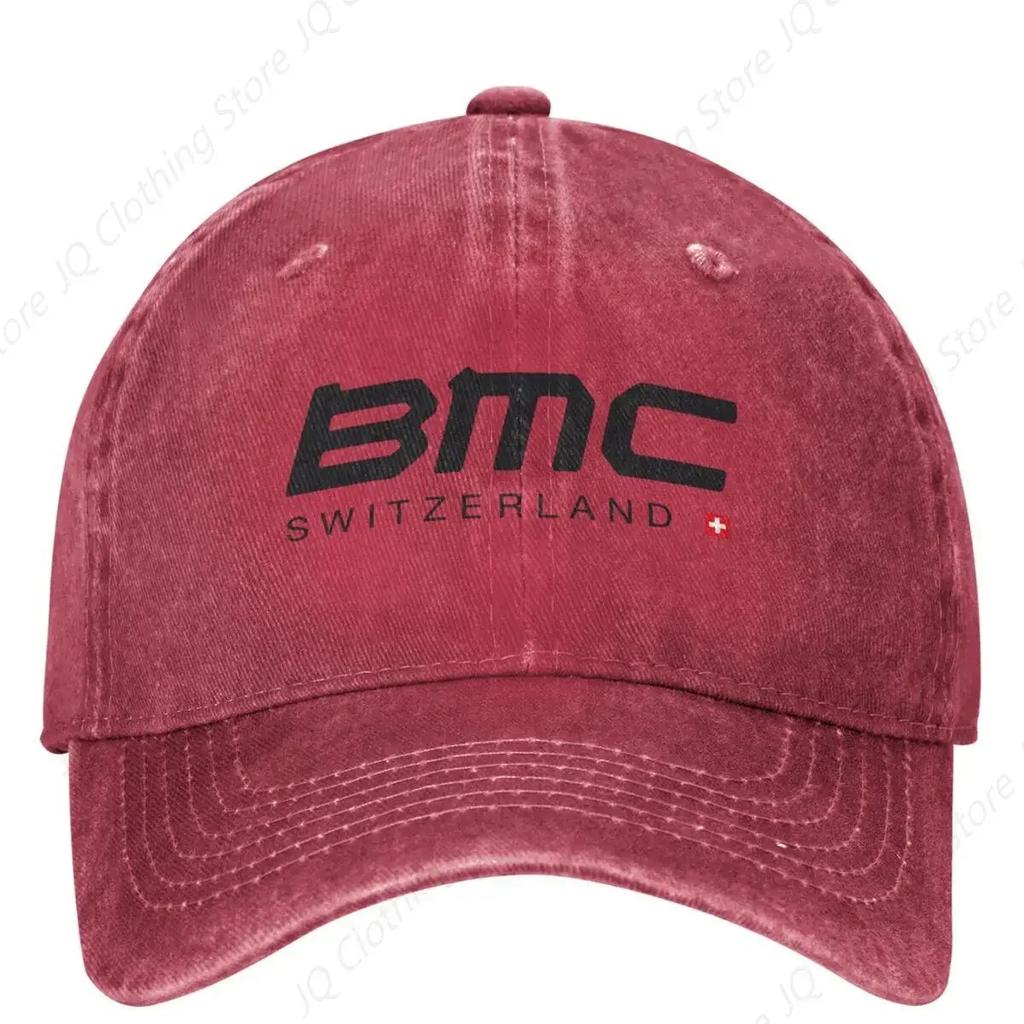 Unisex Women BMC Bicycle Baseball Caps Vintage Distressed Cotton Biker Cycling Snapback Hat Adjustable