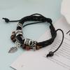 Braided Wrap Leather Bracelets for Men Vintage Charm Beads Wristband Rope Bracelet