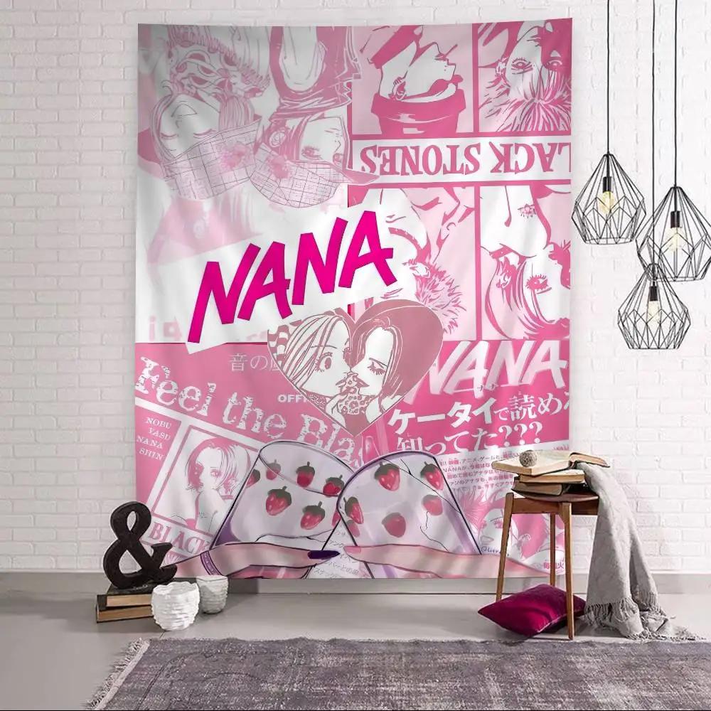 VIKAMA Anime Nana Osaki Line Colorful Tapestry Wall Hanging Bohemian Wall Tapestries Mandala Wall Hanging Tapestry