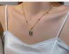 Rose Flower Pendant Titanium Steel Necklace - Fashionable, Colorfast French Mirror Clavicle Chain with Niche Design.