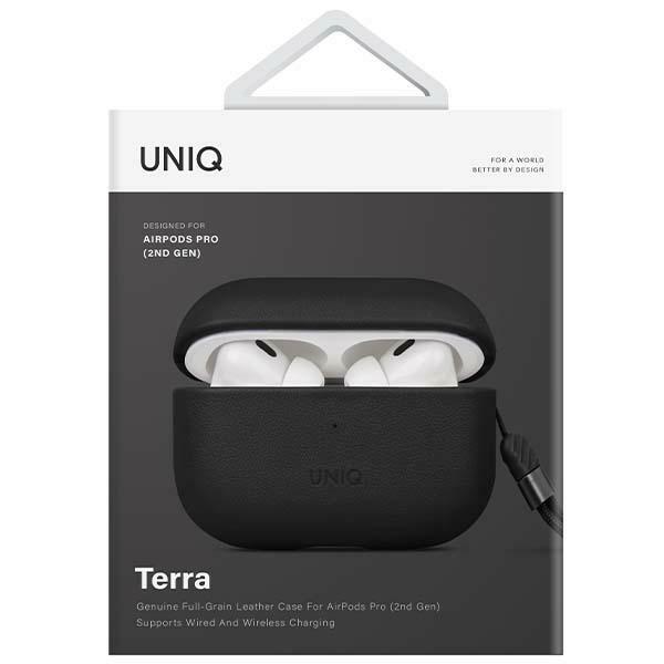 Etui do AirPods Pro 2 UNIQ Genuine Leather Czarne