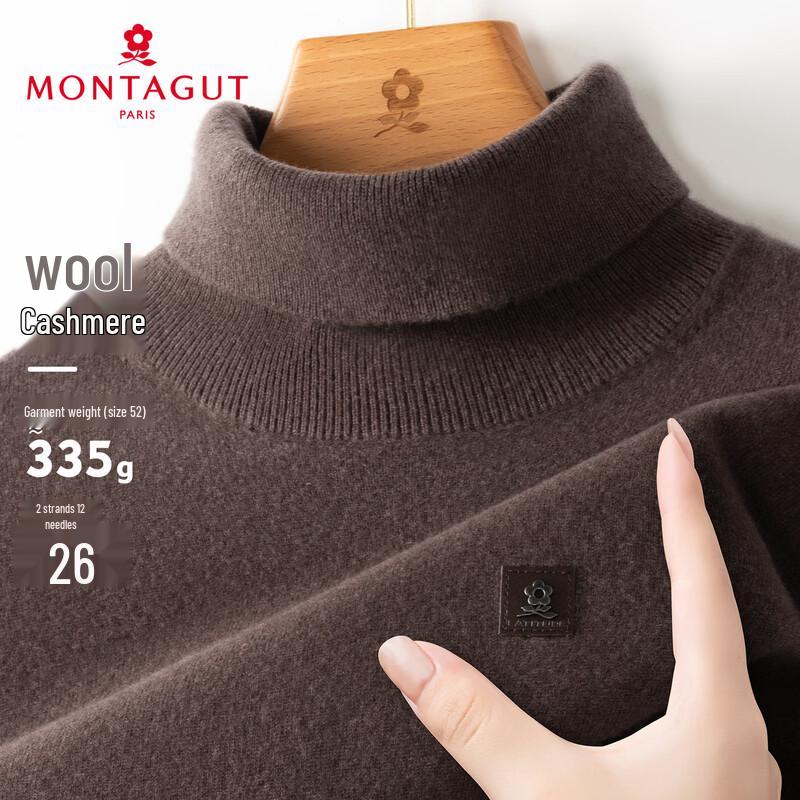 MONTAGUT Męski sweter z golfem z wełny i kaszmiru