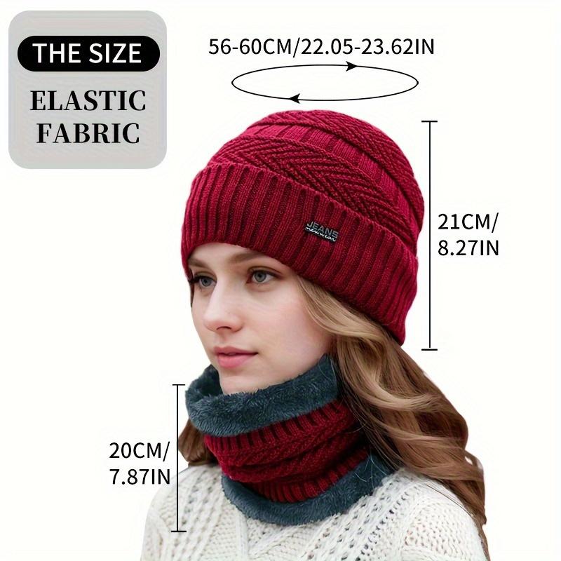 3Pcs/Set Winter Insulation Set, Hat, Scarf, Gloves, Continuous Insulation, Essential for Outdoor Sports and Cycling To Keep Warm