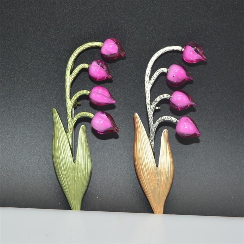 Retro European & American Court-Style Glass Brooch - Mori Style Cardigan Accessory