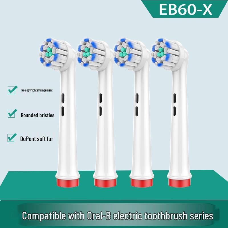 EB62-X Têtes de Rechange Compatibles Oral-B D12/D16, Paquet de 4