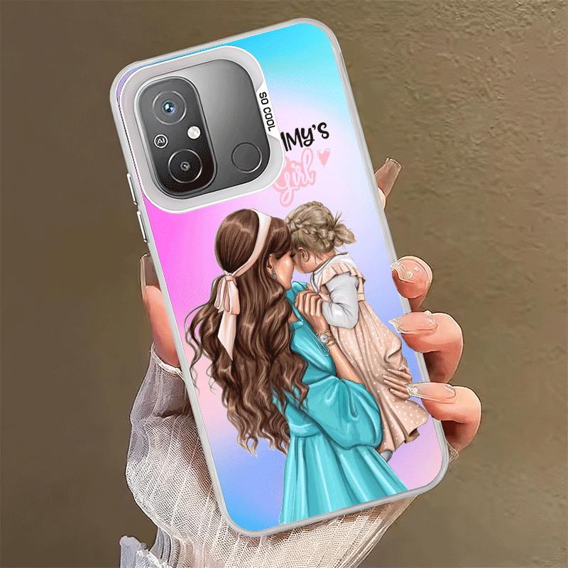 Girl Mom Baby Color Design Soft Phone Case for Xiaomi Redmi 15C 15 14C 13C 12C Poco X5 X6 X7 Pro X3 F8 F7 Ultra M8 13 12 Cover B