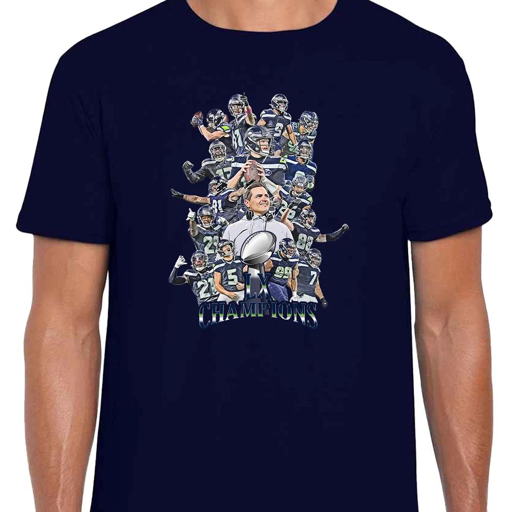Seahawks Champions LX 2025 Mens T-Shirt S-XXXL Vector Heroes Seattle 12s S