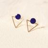 Simple Retro Love Earrings Geometric Metal Earrings Niche Temperament High-end Versatile Earrings