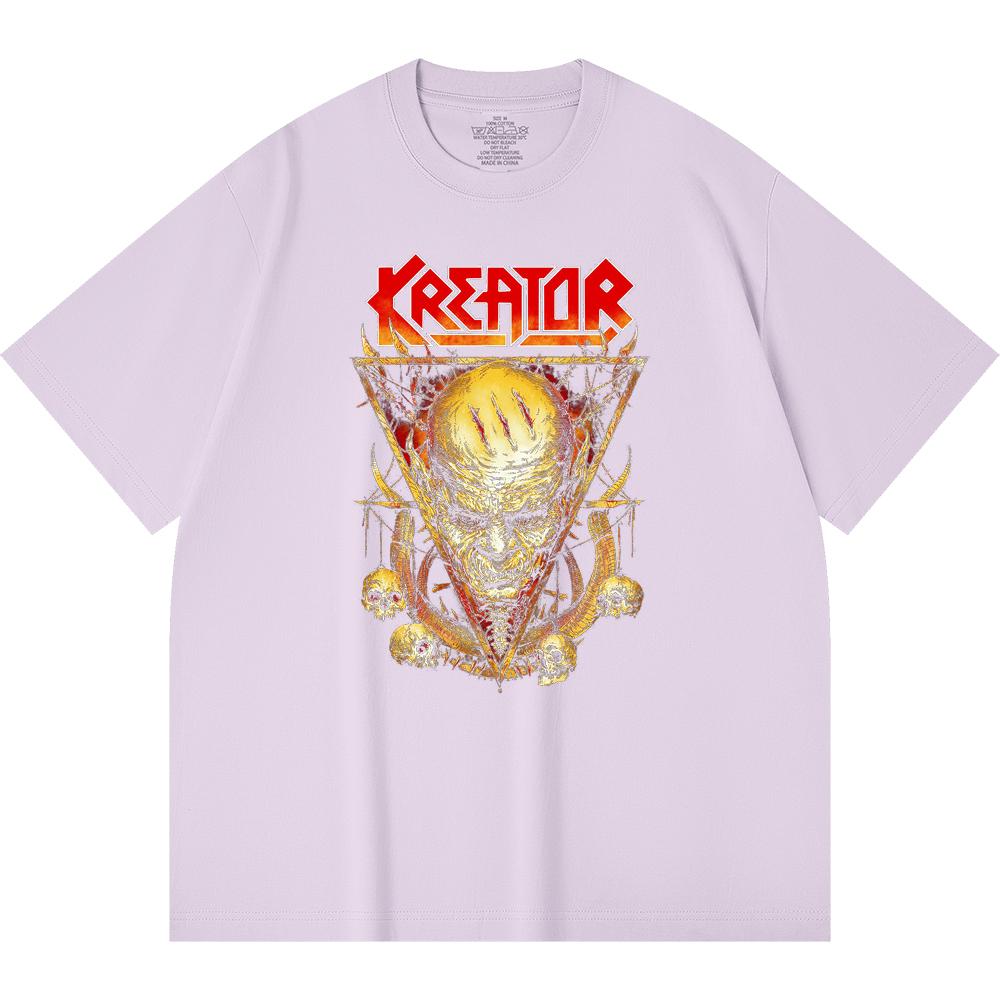 230 g/m² 100% Bavlna T-shirt Heavy Metal Rocková Kapela Tisk Populární Hudby Unisex Těžký Bavlněný T-shirt