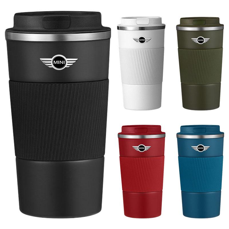 1Pc Stainless Steel Coffee Thermos Mug Car Vacuum Flask Travel Thermal Cup For MINI F54 F55 F56 R56 R60 SONE Roadster Clubman Coupe
