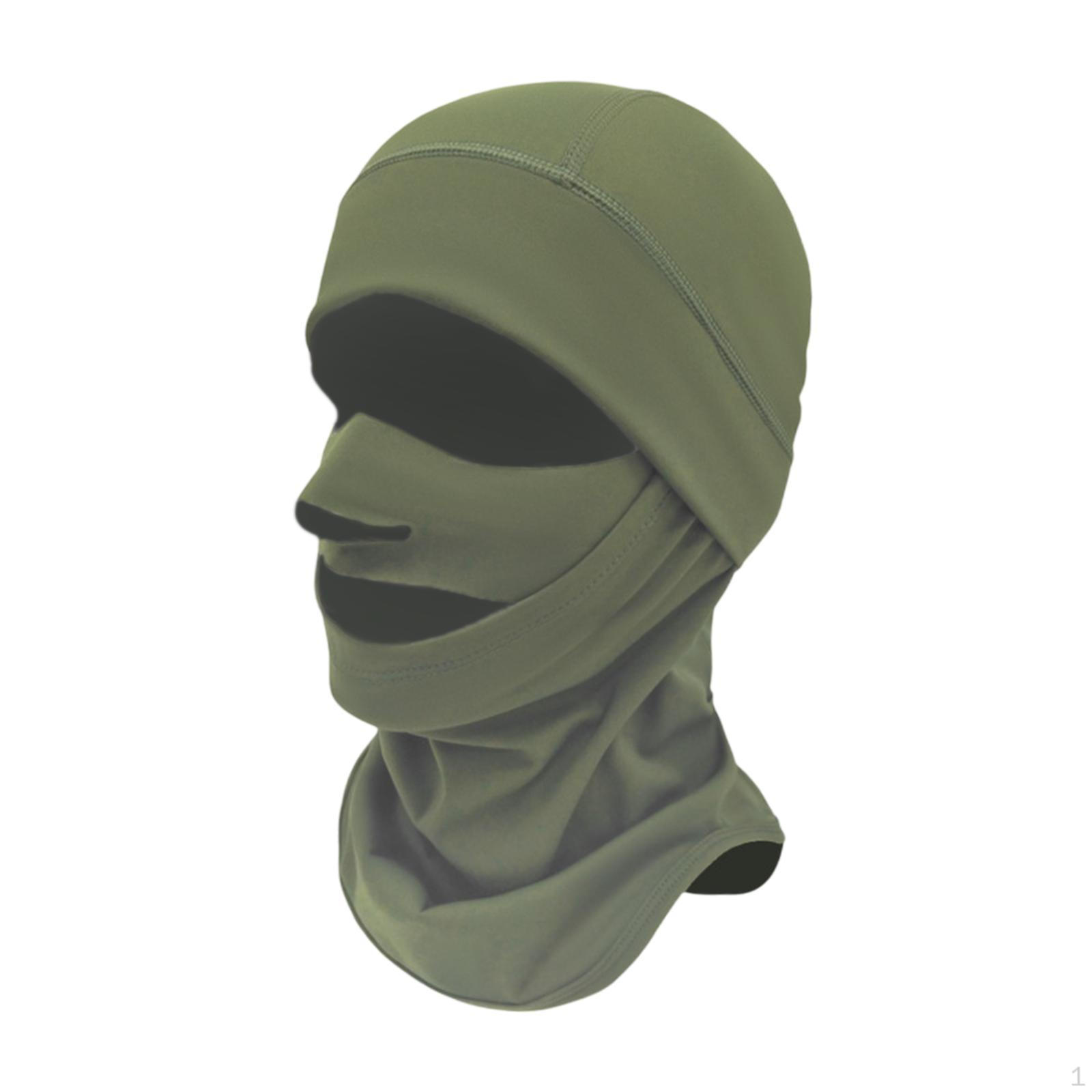 

Чоловіки Жінки Зимова гірськолижна маска на повне обличчя дихаюча вітрозахисна багатоцільова тепла капюшон Велоспорт зелений