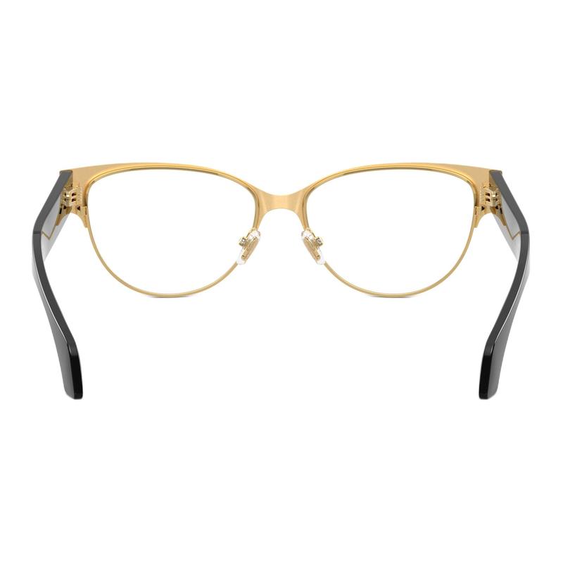 Versace Brand logo design metal cat eye optical glasses women's black 65979841 VE13181433-Black 53