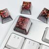 DIY Resin Personalized Metal Gold Foil Key Cap Transparent Diy Cross Axis Mechanical Keyboard Key Cap Keyboard Accessories
