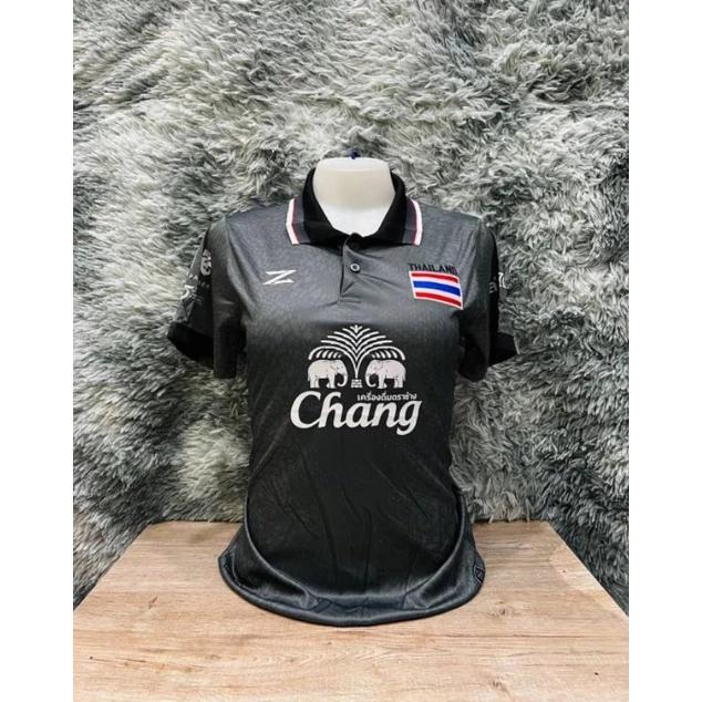 THAILAND National Football Soccer Vintage Shirt Polo Women Training JERSEY CHEER Print Quick Dry Short Sleeve Uniform Elephant Beer Flag Badge Logo