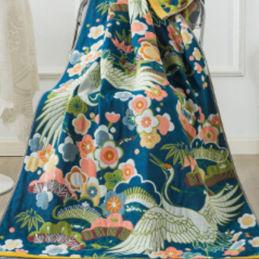New Soft Ethnic Style Sun God Cotton Bath Towel - Skin-friendly & Absorbent