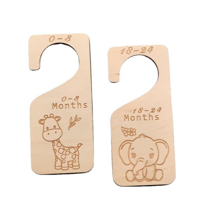 Wooden Baby Closet Dividers & Milestone Cards for Newborns