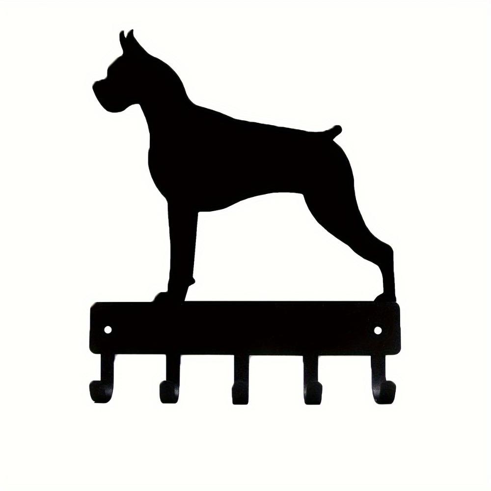 Iron Wall Hook Key Holder Boxer Dog Design Home Entryway Decor