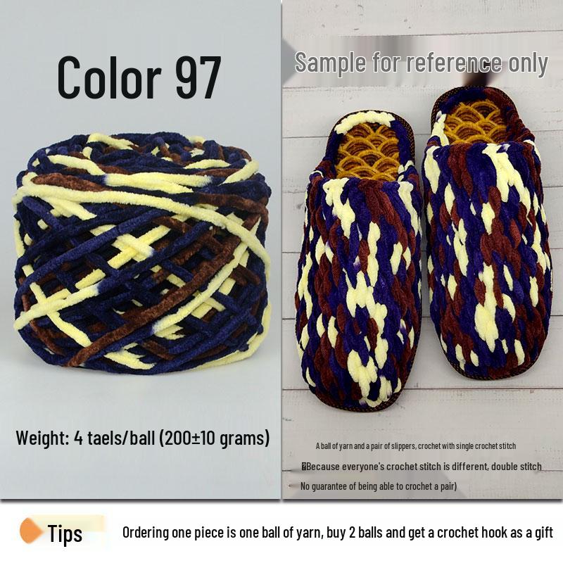 Plush Wool Yarn for Hand-Knitted Crochet Shoes & Slippers