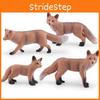 Adorable Static Red Fox Figurines Set Four Versions Ideal For Nature Lovers