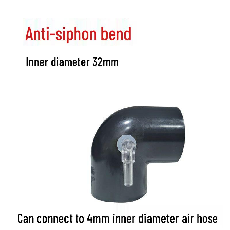 Transparent Anti-Siphon Elbow Pipe Fittings for Fish Tanks - Waterproof, Anti-Backflow, and Anti-Suction Filters
